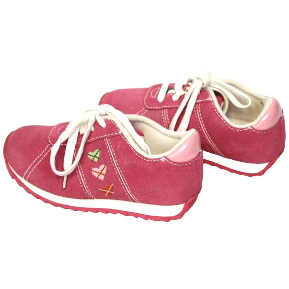 2006 Gymboree Mix N Match Suede Sneakers Shoes sz 12 Heart Argyle Tennis BTS Fal - Picture 5 of 10